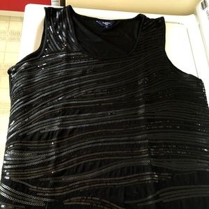 REITMANS - Black cami with sequins, in size 1X